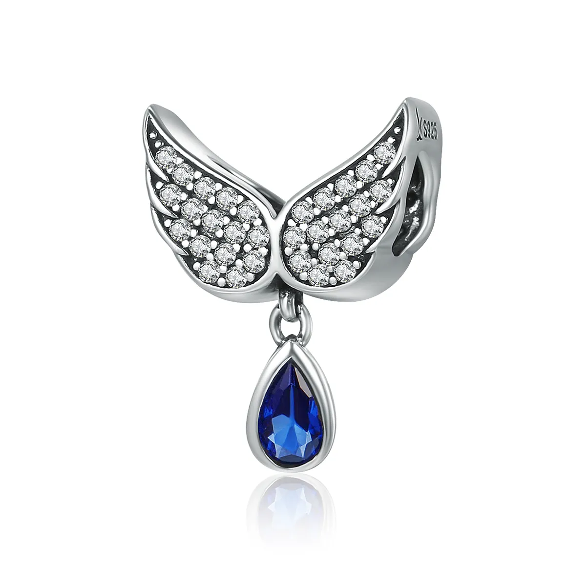 Pandora Style Silver Angel Wings Charm - SCC481