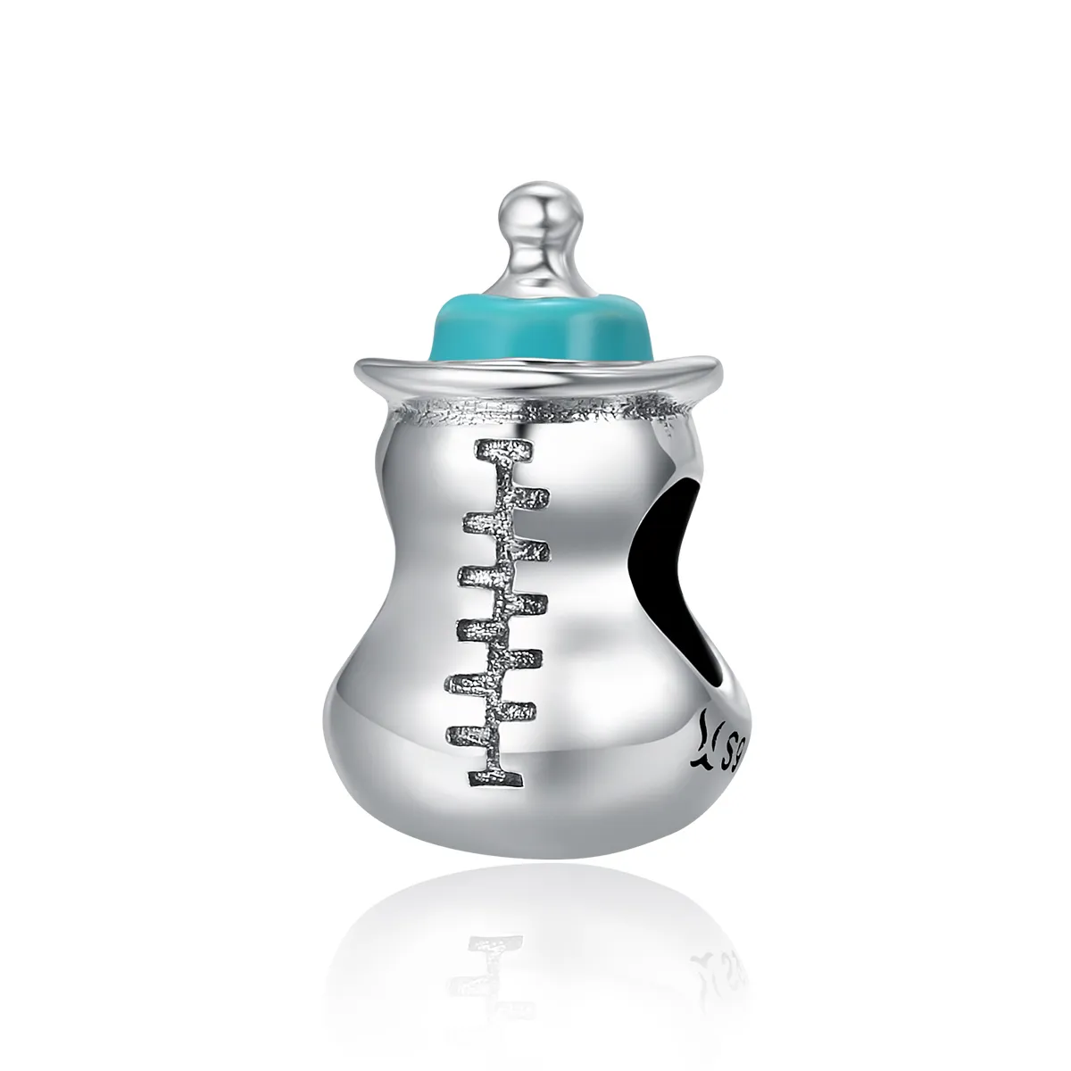 Pandora Style Silver Baby Bottle Charm - SCC361