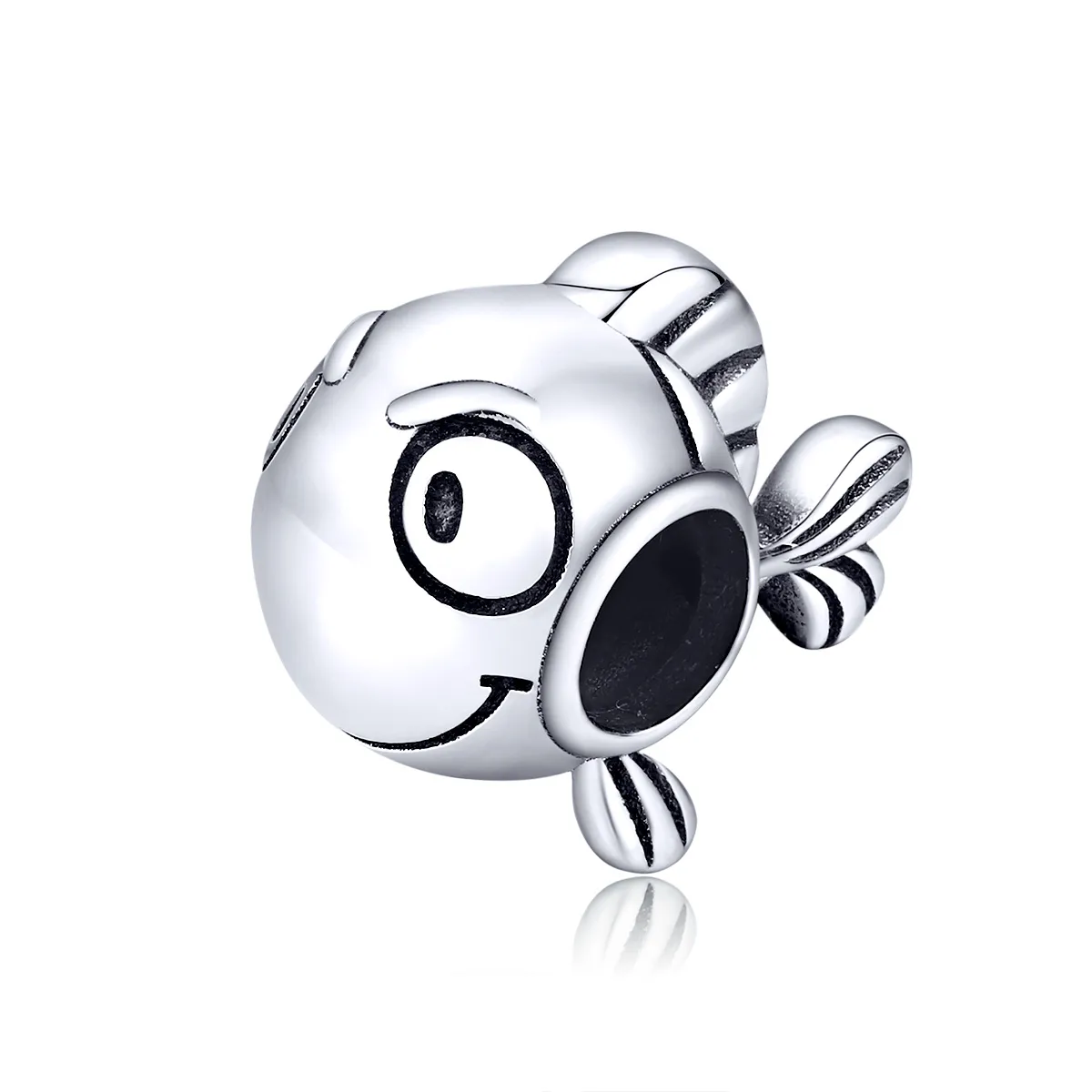 Pandora Style Silver Big Eyes Fish Charm - SCC1477