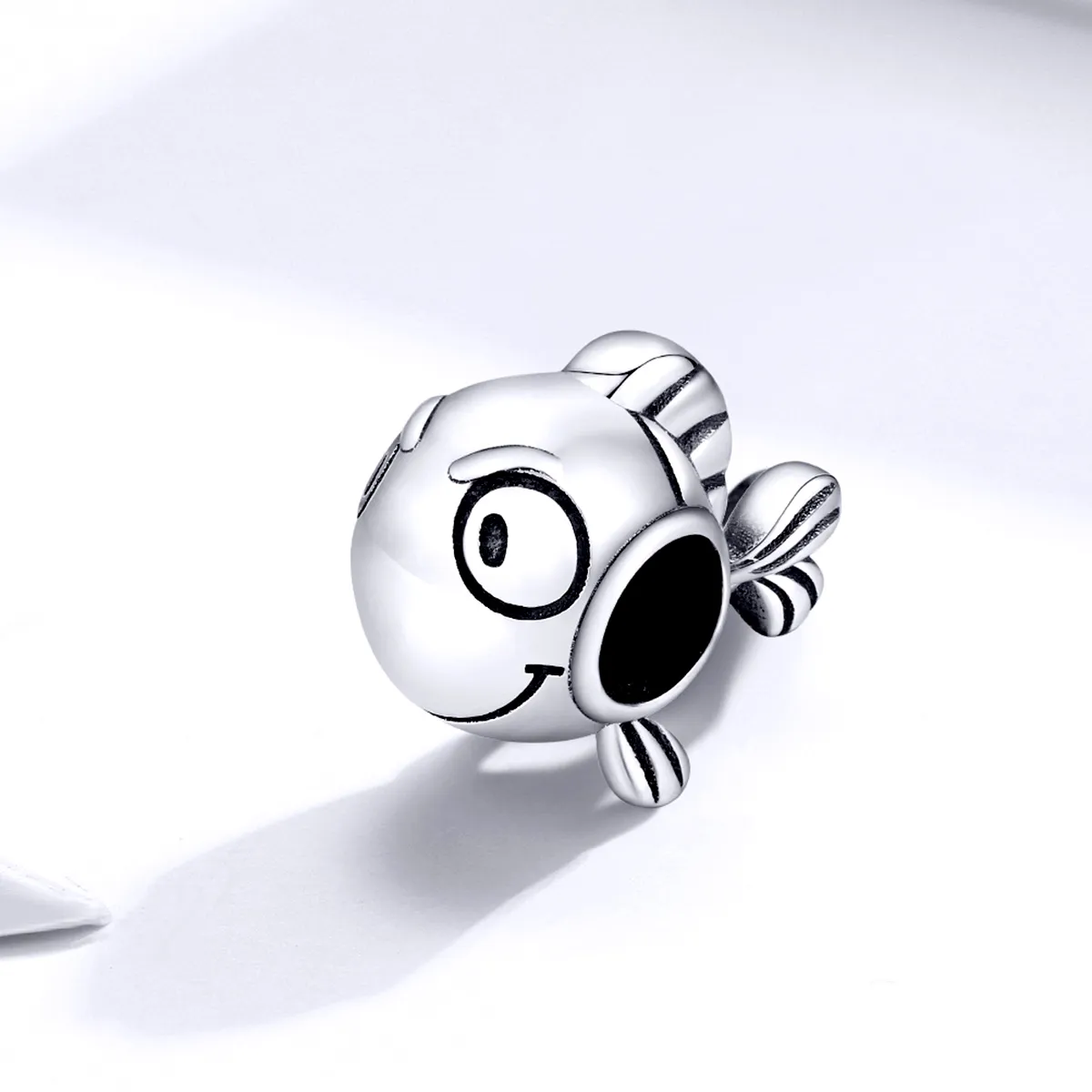 Pandora Style Silver Big Eyes Fish Charm - SCC1477