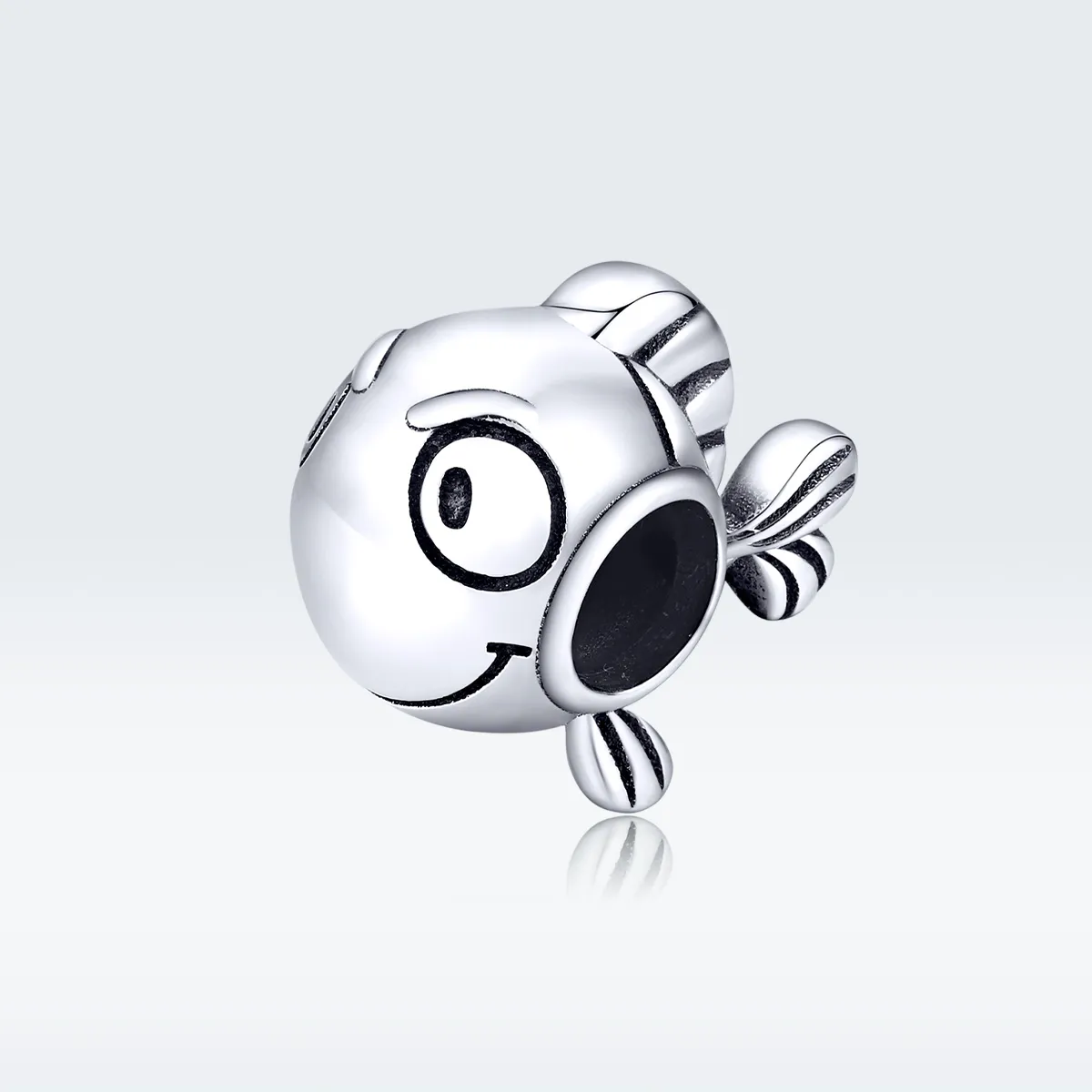 Pandora Style Silver Big Eyes Fish Charm - SCC1477