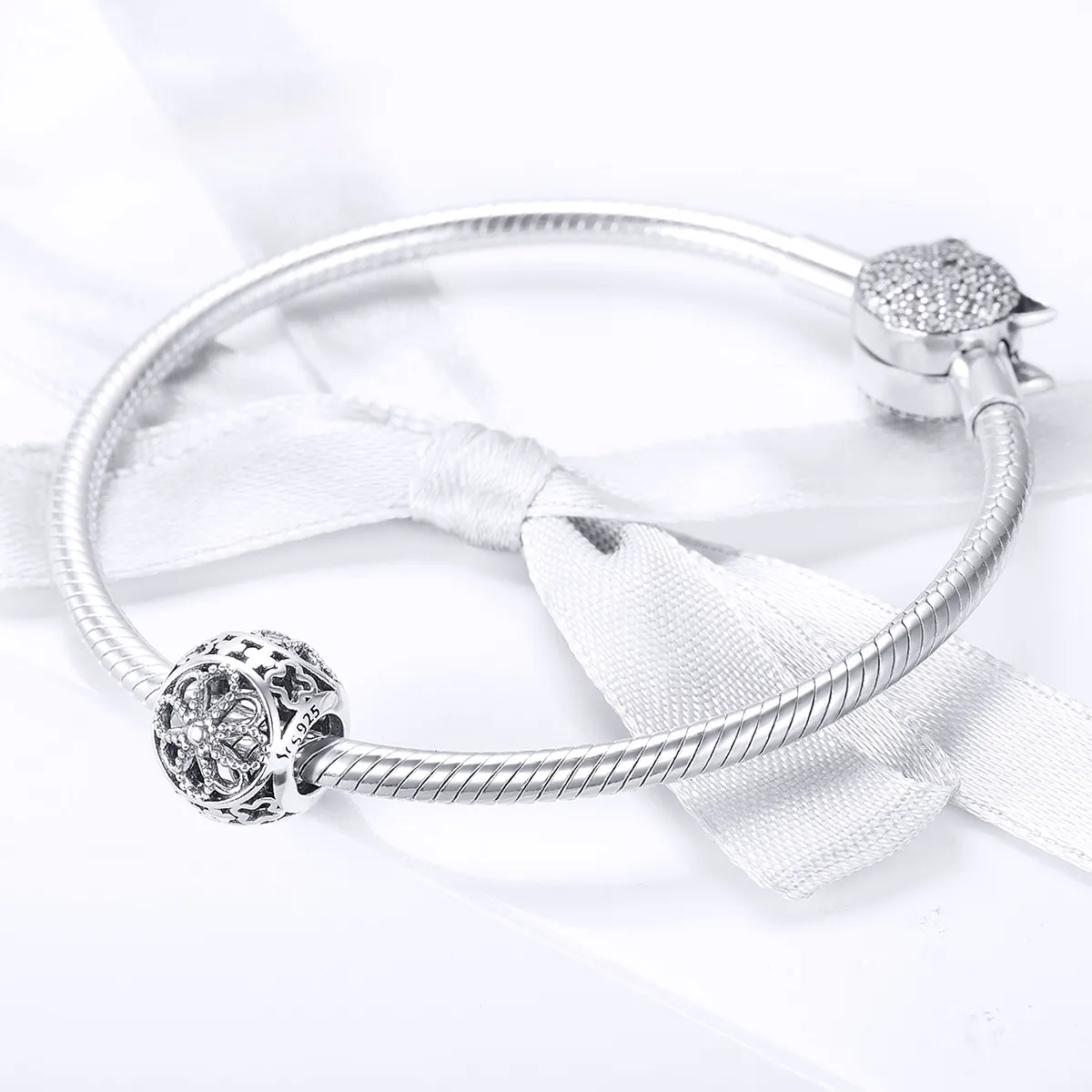 Pandora Style Silver Blossoms Charm - SCC899