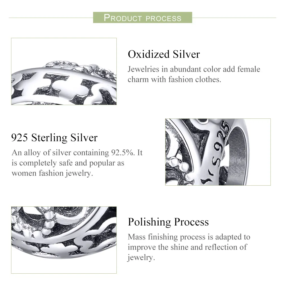 Pandora Style Silver Blossoms Charm - SCC899