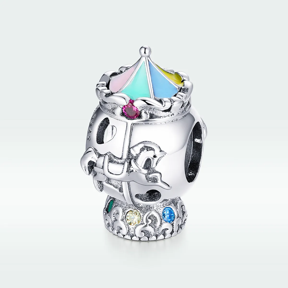 Pandora Style Silver Carousel Charm - SCC1499