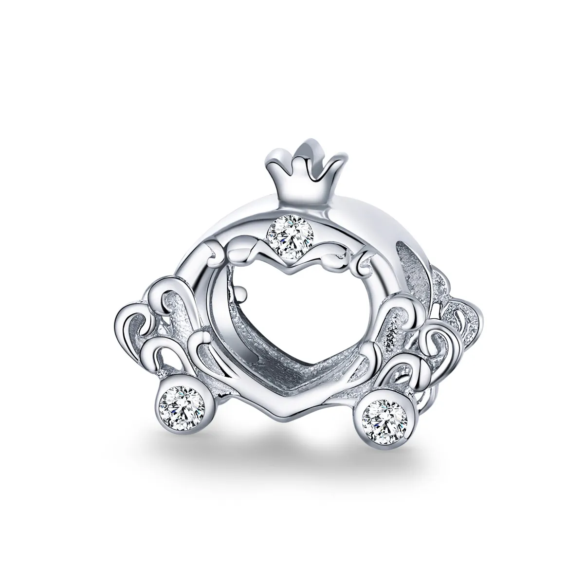 Pandora Style Silver Cinderella'S Pumpkin Car Charm - BSC270
