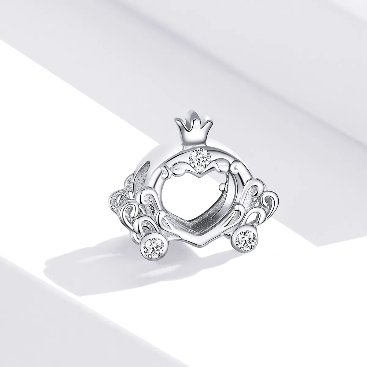 Pandora Style Silver Cinderella'S Pumpkin Car Charm - BSC270