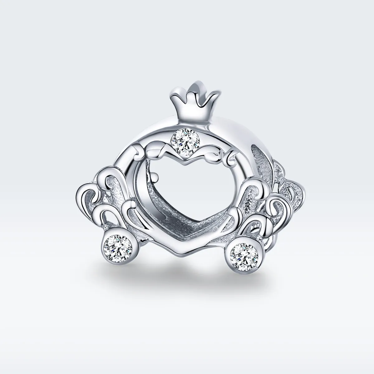 Pandora Style Silver Cinderella'S Pumpkin Car Charm - BSC270