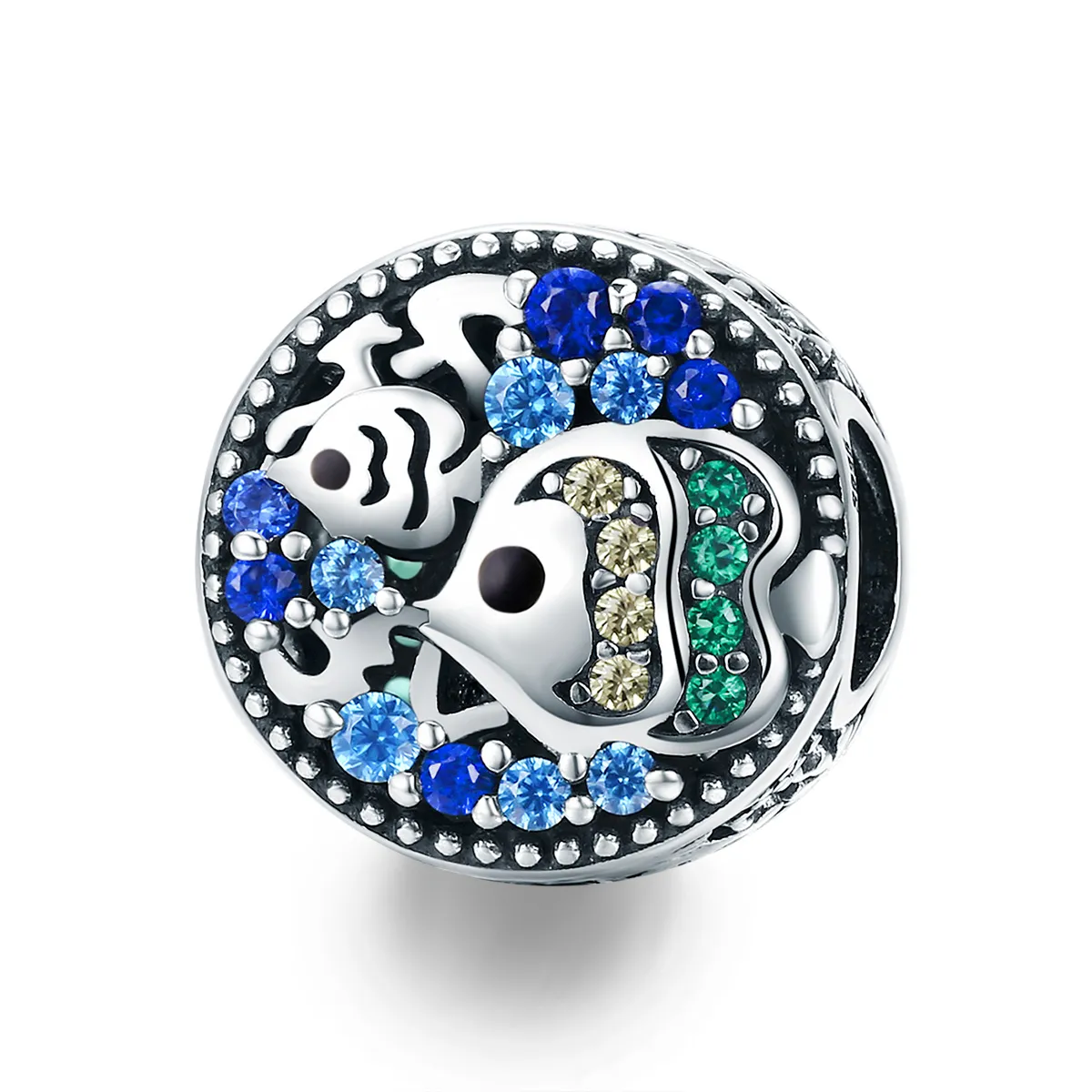 Pandora Style Silver Colorful Fish of The Underwater World Charm - SCC764