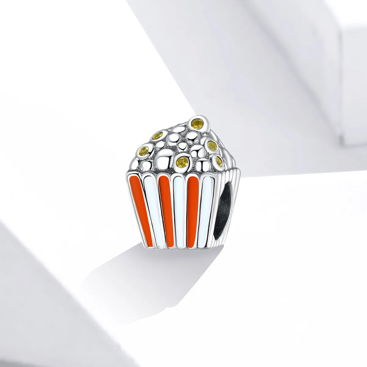 Pandora Style Silver Colorful Popcorn Charm - SCC1596
