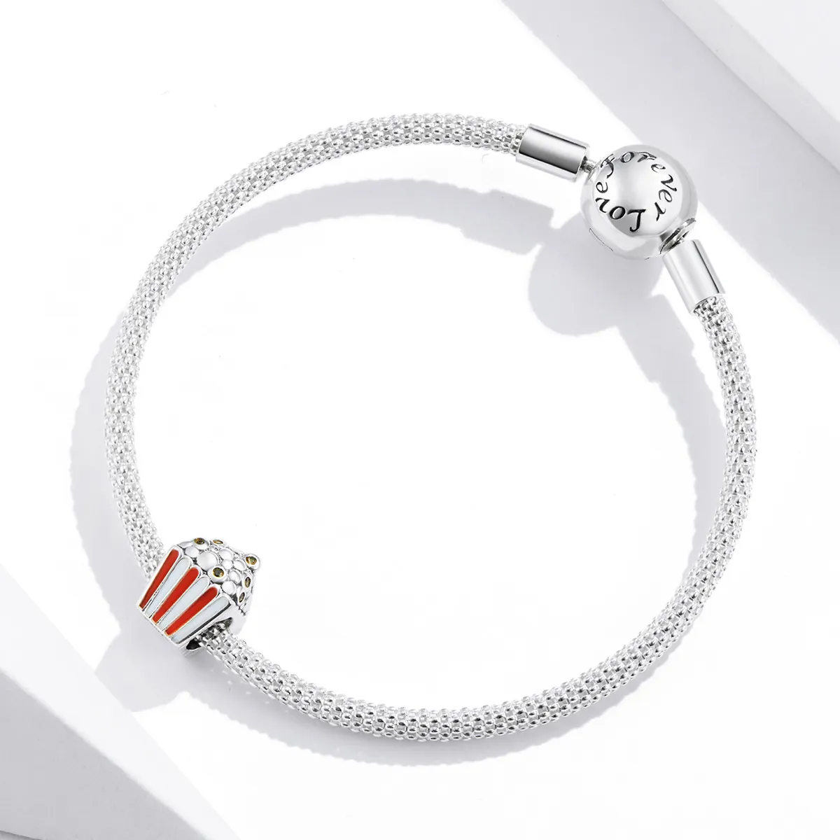 Pandora Style Silver Colorful Popcorn Charm - SCC1596
