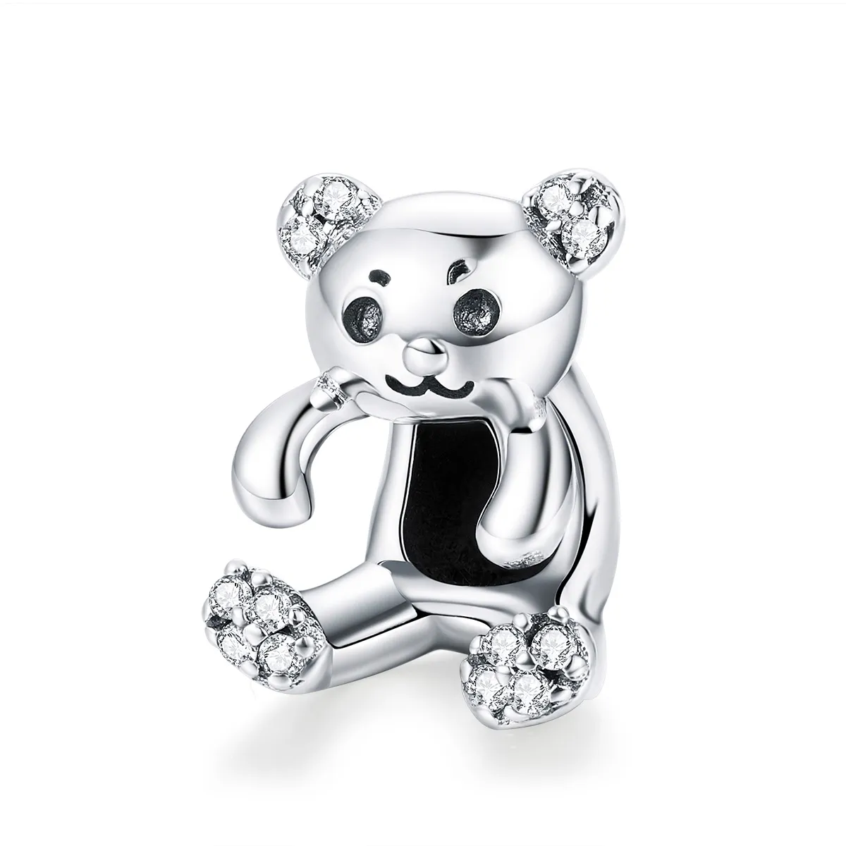 Pandora Style Silver Cute Bear Charm - SCC984