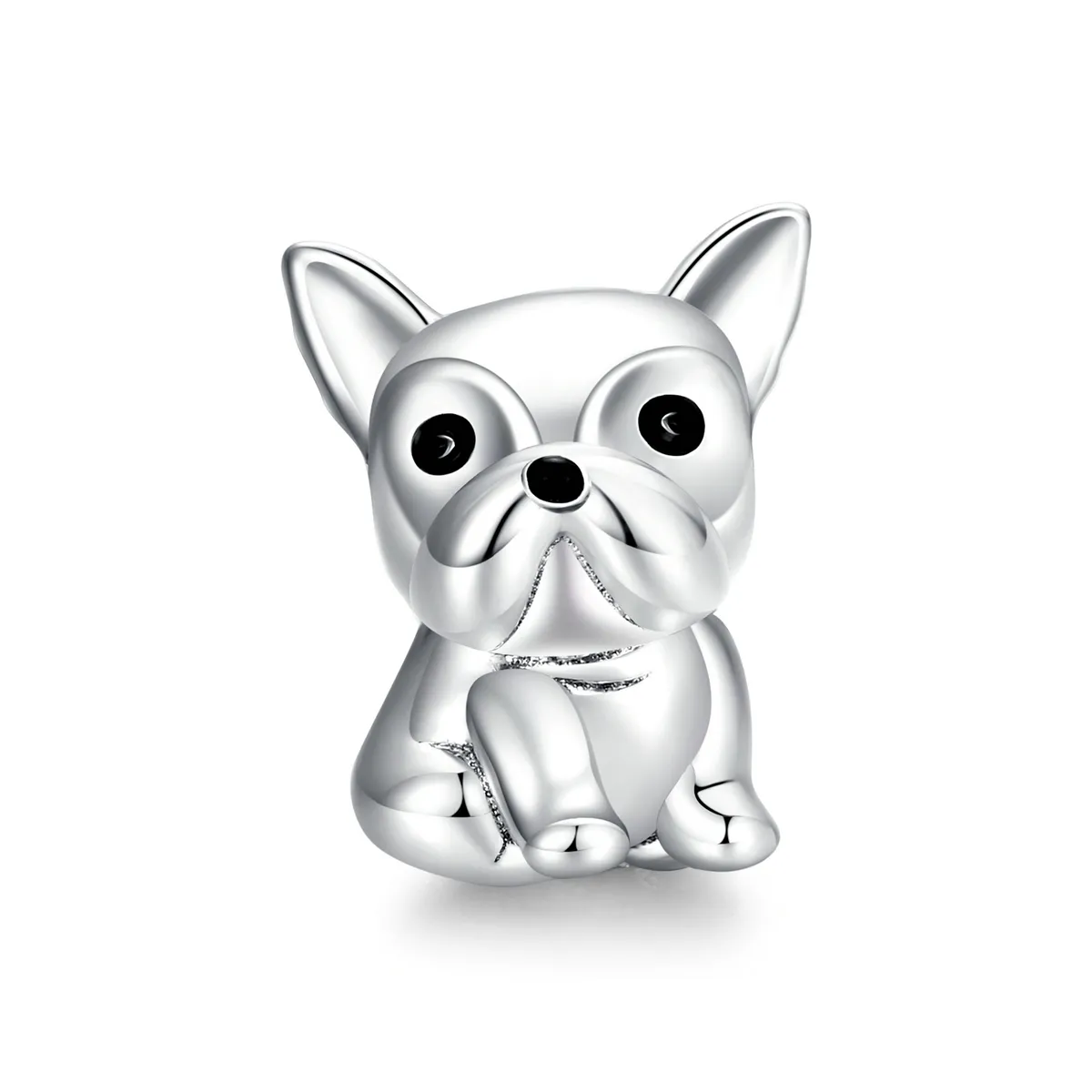 Pandora Style Silver Cute Frenchie Bulldog Charm - SCC1599