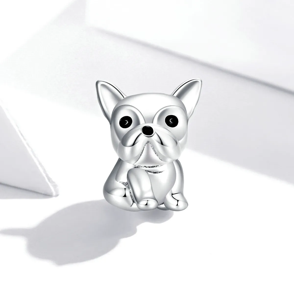 Pandora Style Silver Cute Frenchie Bulldog Charm - SCC1599