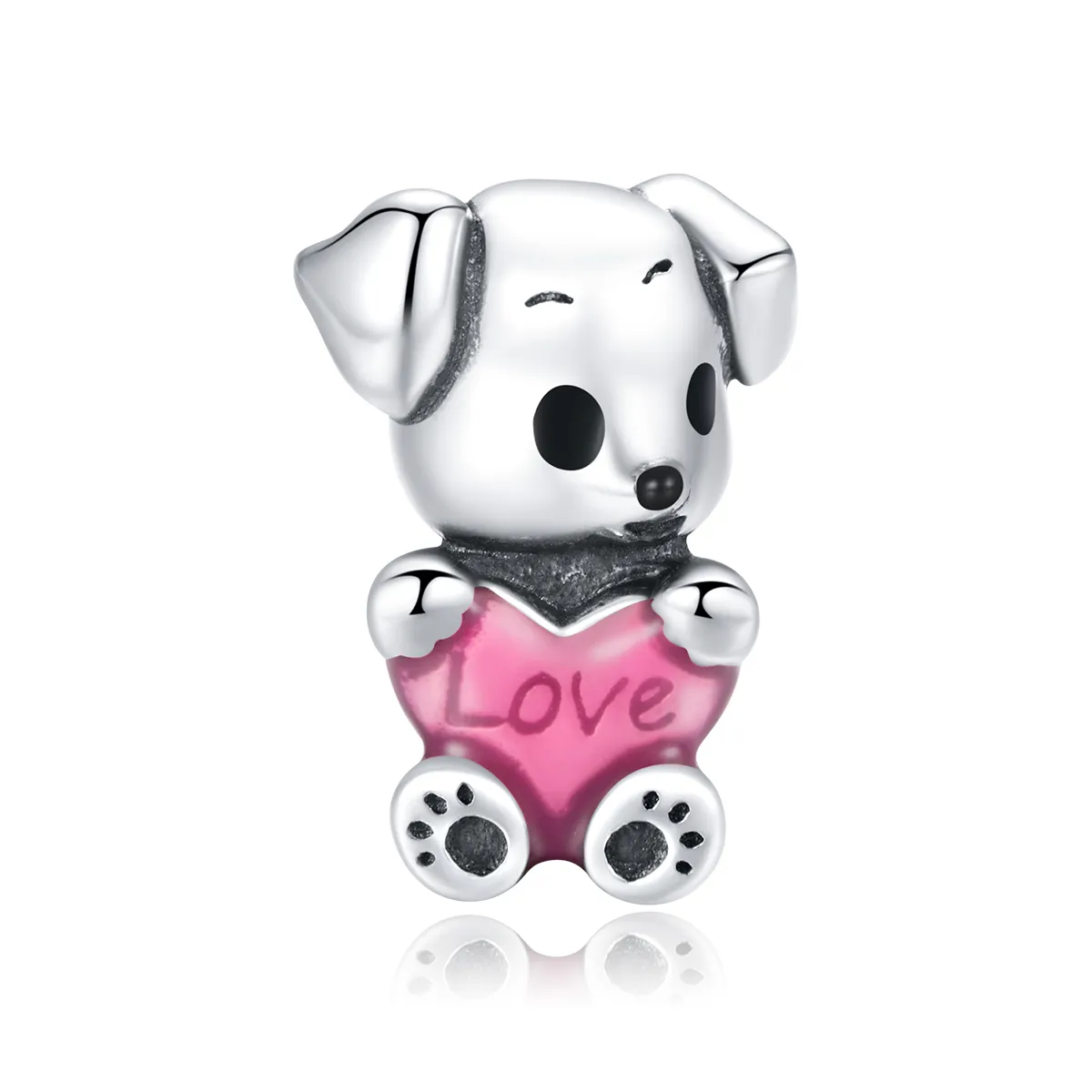 Pandora Style Silver Cute Puppy Charm - SCC1677