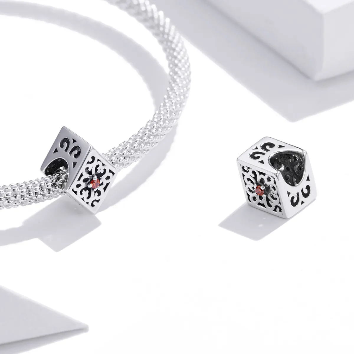 Pandora Style Silver Diamond Charm - SCC1825