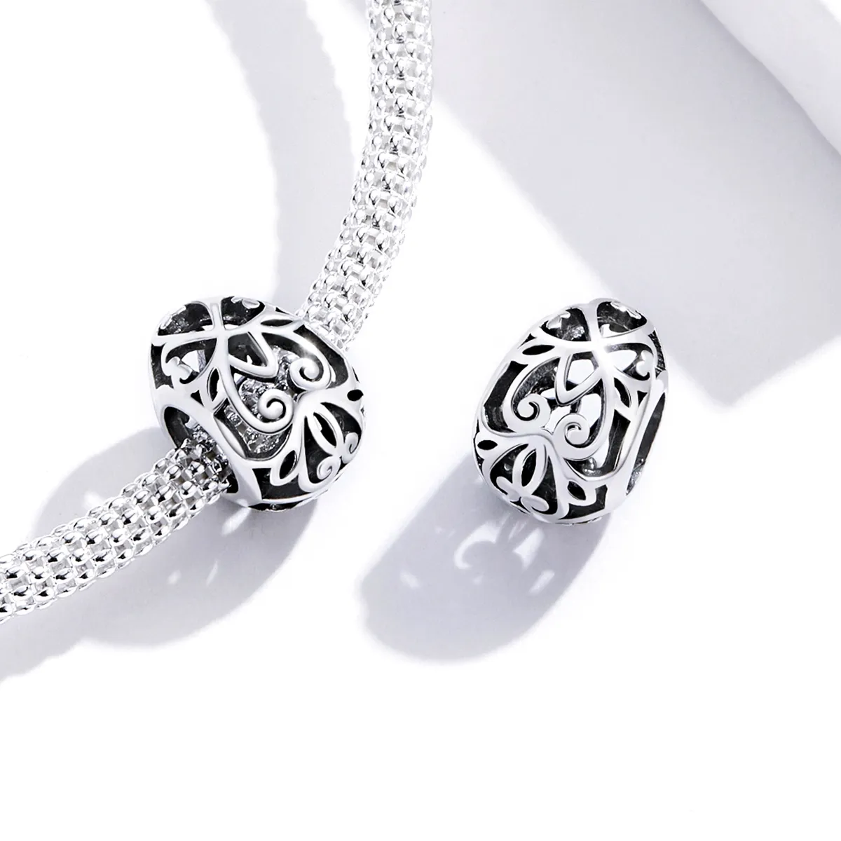 Pandora Style Silver Easter Egg Charm - SCC1464