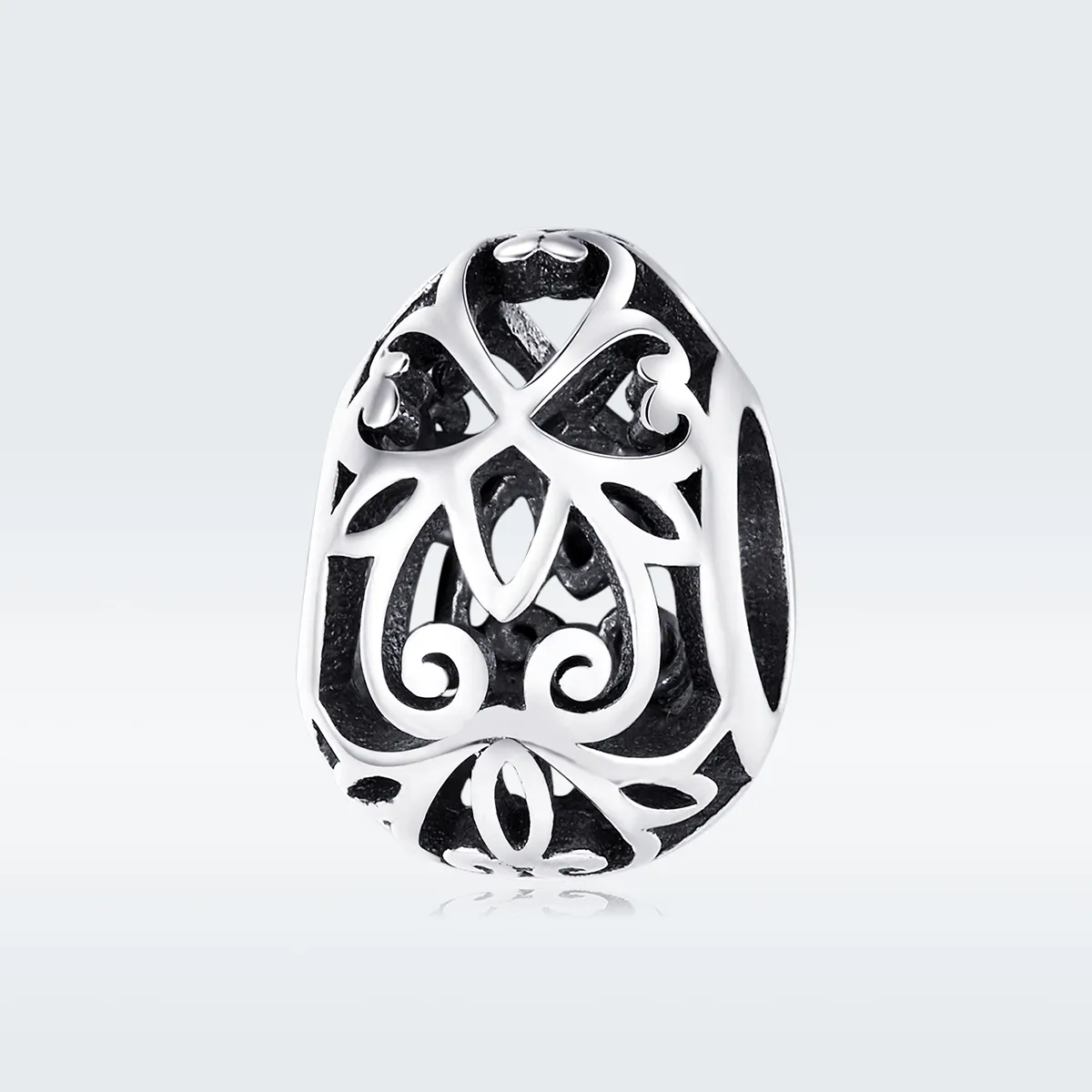 Pandora Style Silver Easter Egg Charm - SCC1464