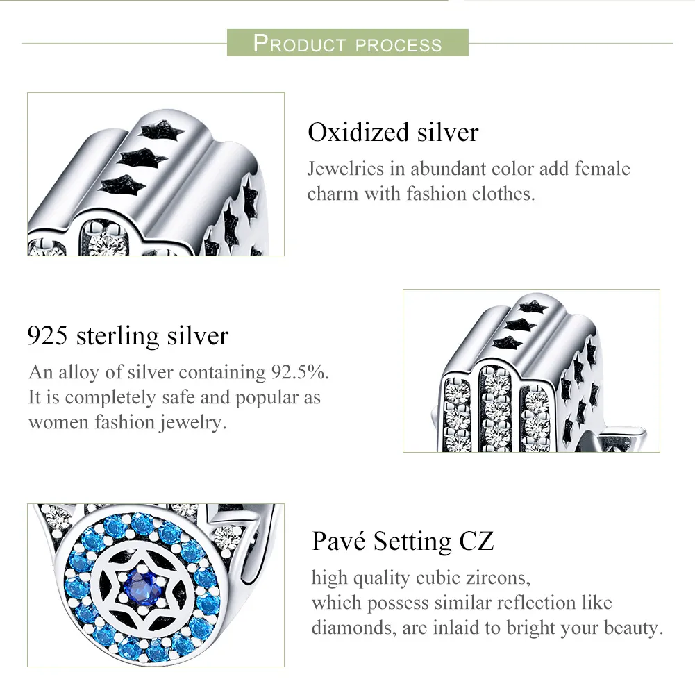 Pandora Style Silver Fatima'S Guardian Charm - SCC721