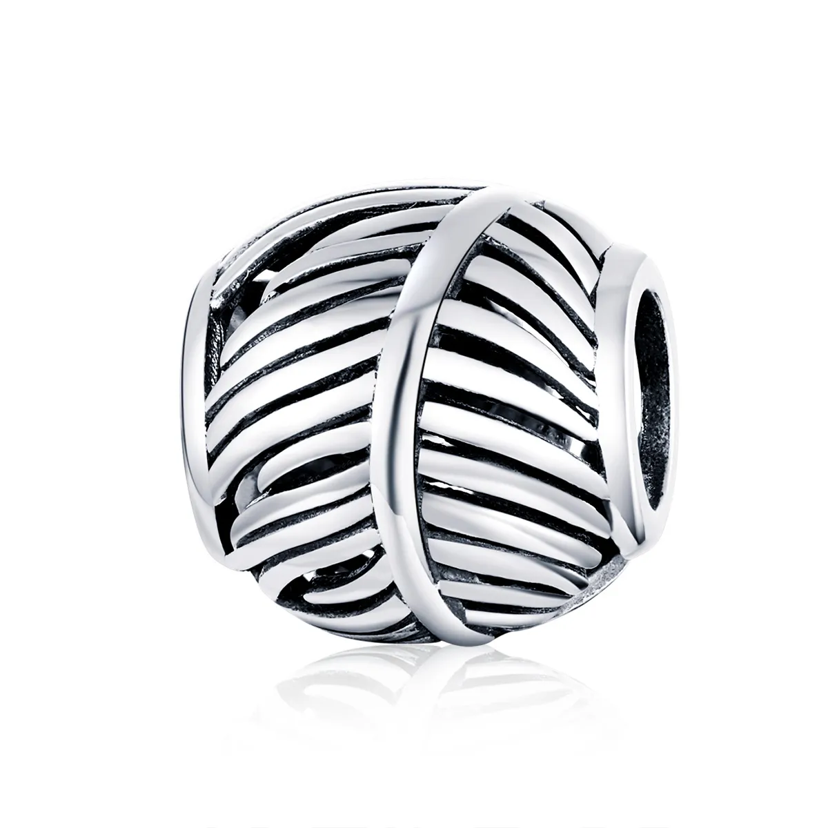 Pandora Style Silver Feather Charm - SCC1509