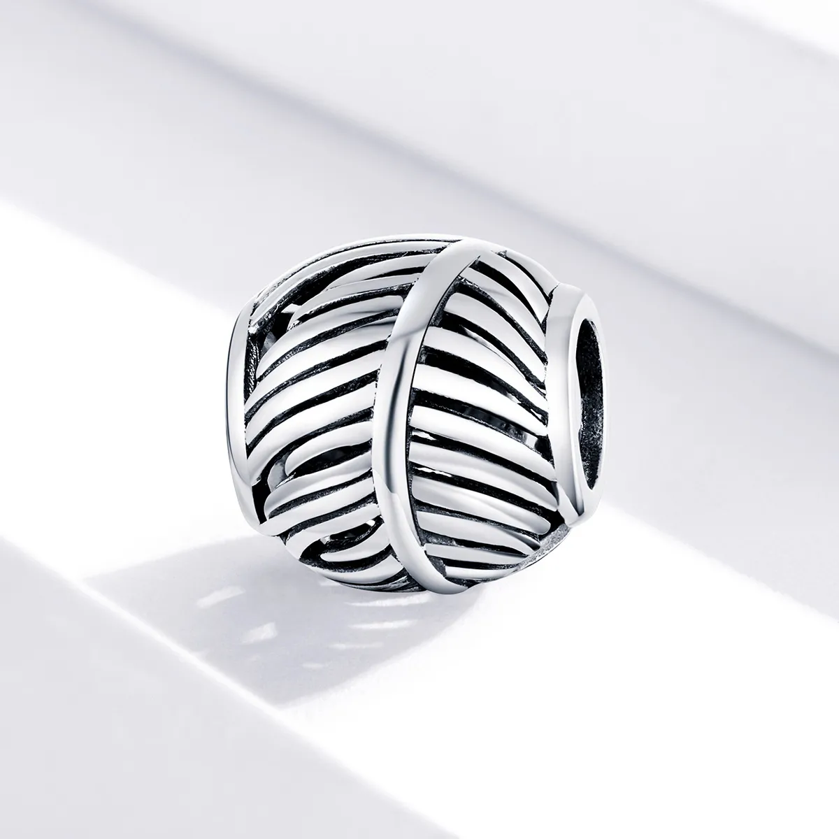 Pandora Style Silver Feather Charm - SCC1509
