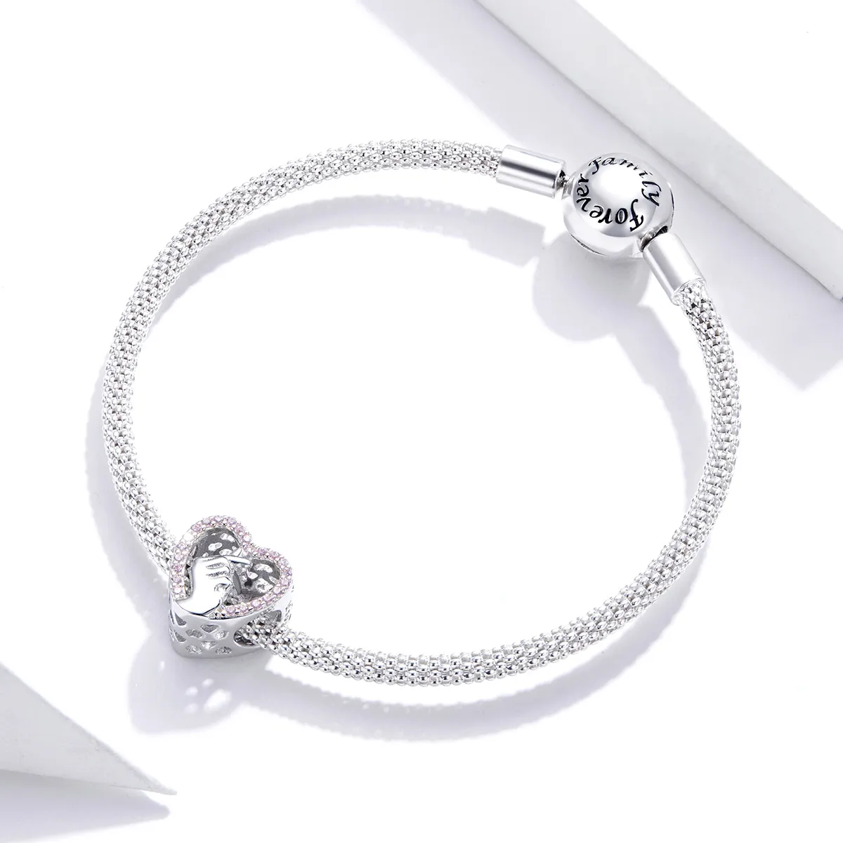 Pandora Style Silver Finger Heart Charm - SCC1690