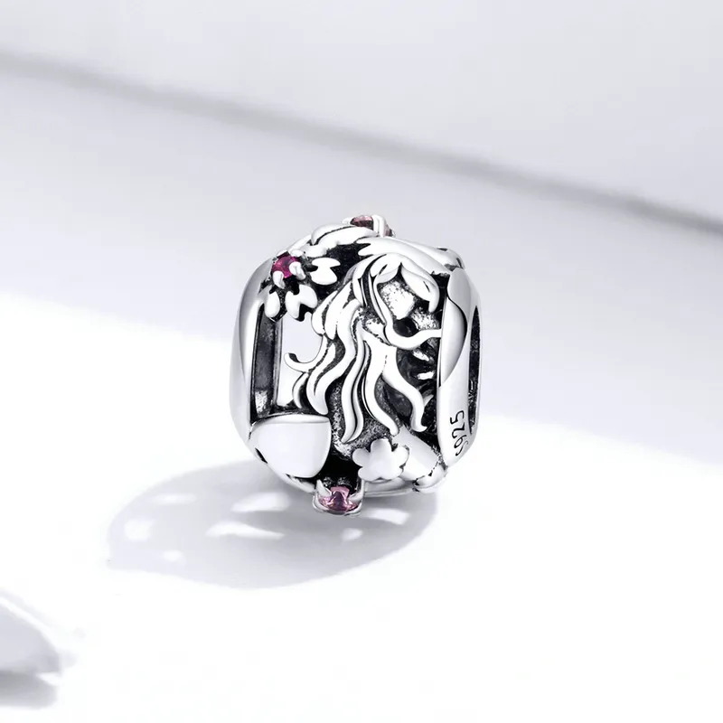 Pandora Style Silver Flower elves Charm - SCC1449