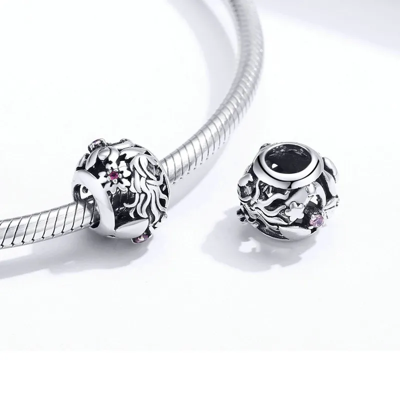 Pandora Style Silver Flower elves Charm - SCC1449
