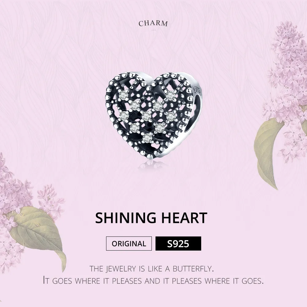 Pandora Style Silver Follow Your Heart Charm - SCC1572