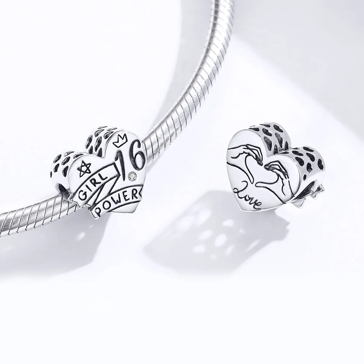Pandora Style Silver Girl Power Sweet 16 Charm - SCC1437