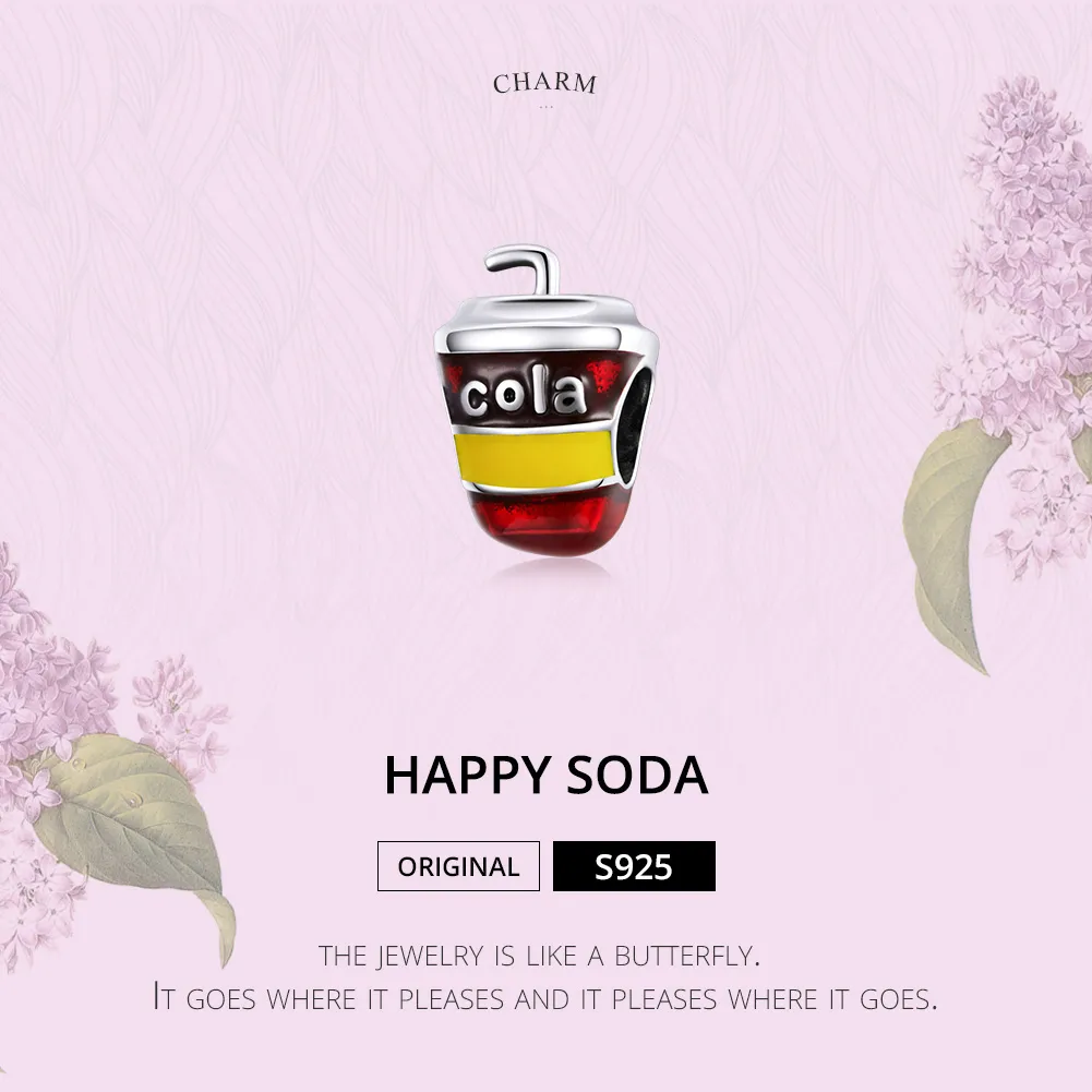 Pandora Style Silver Happy Soda Charm - SCC1828