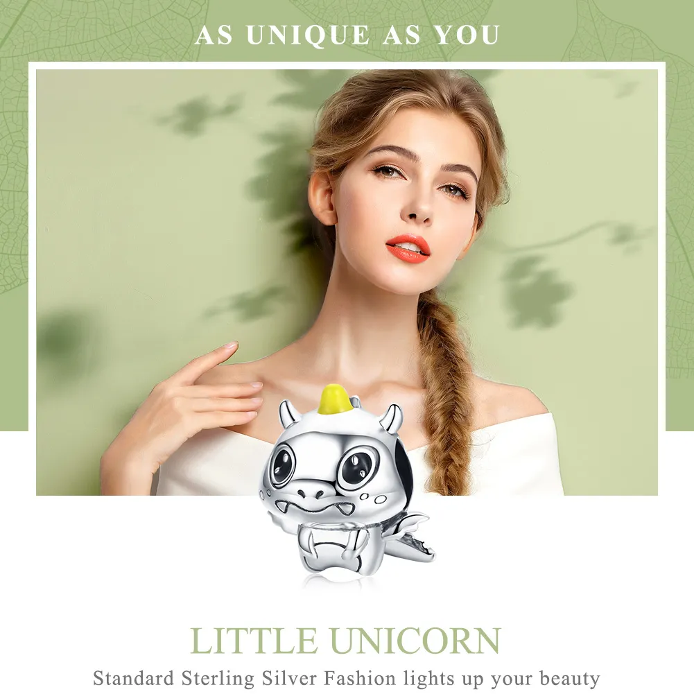 Pandora Style Silver I Am Dragon Charm - BSC060