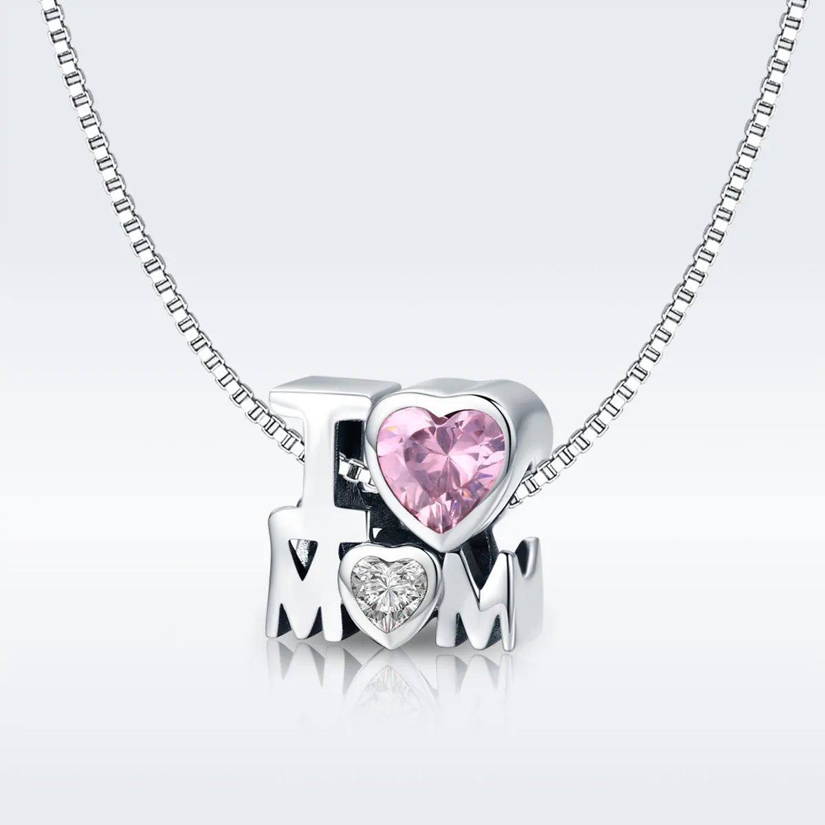 Pandora Style Silver I Love Mom Charm - SCC579