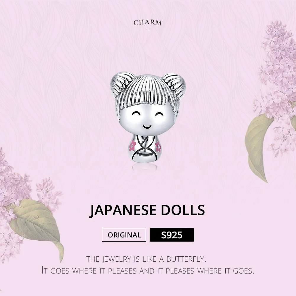 Pandora Style Silver Japanese Doll Charm - SCC1455