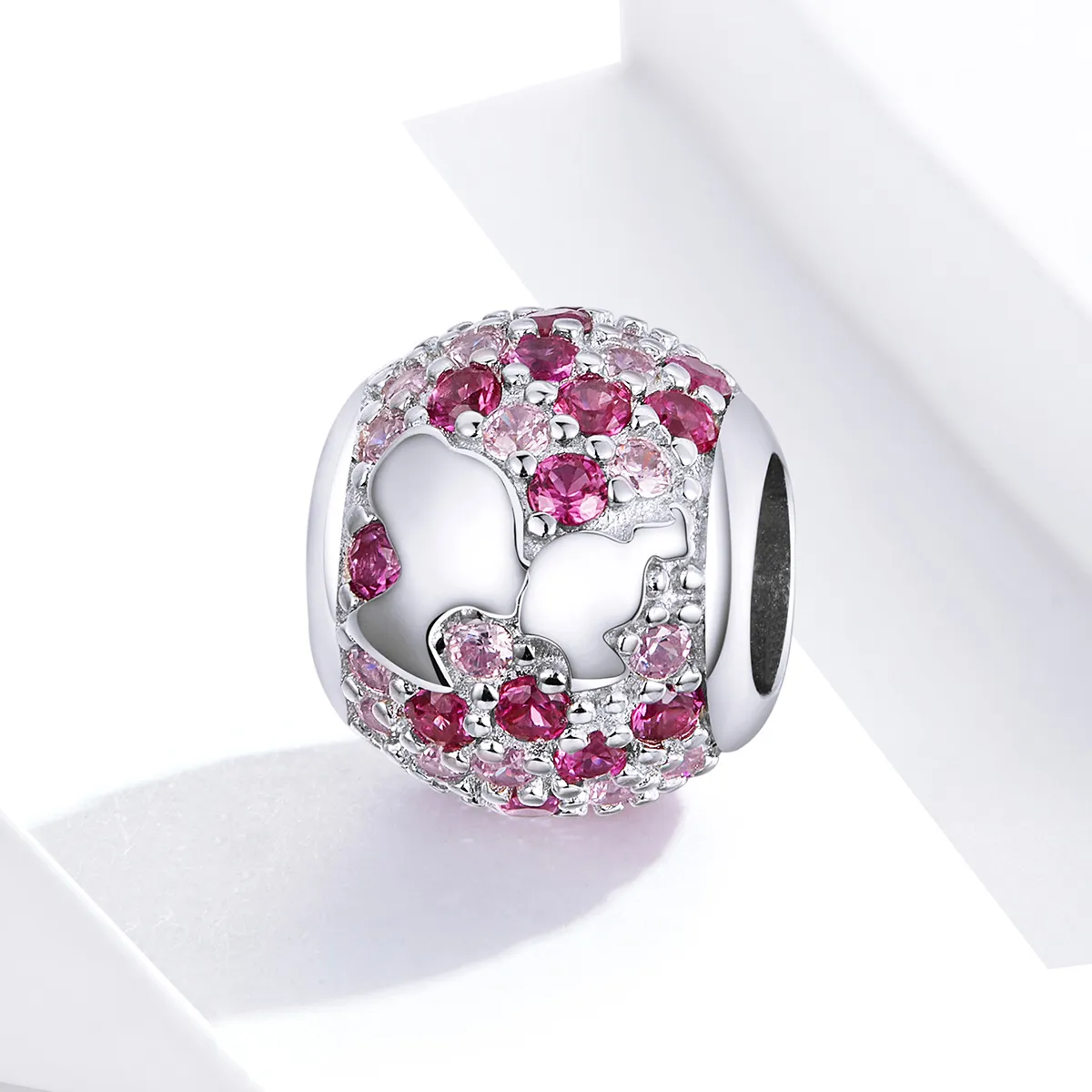 Pandora Style Silver Kiss From Mama Charm - BSC225