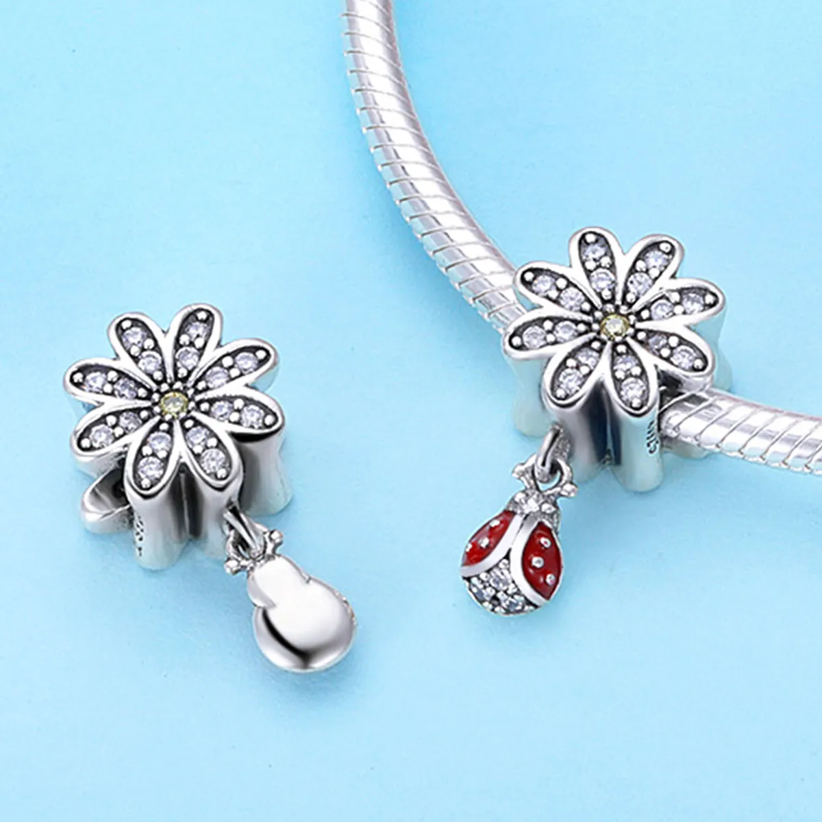 Pandora Style Silver Ladybird'S Story Charm - SCC727