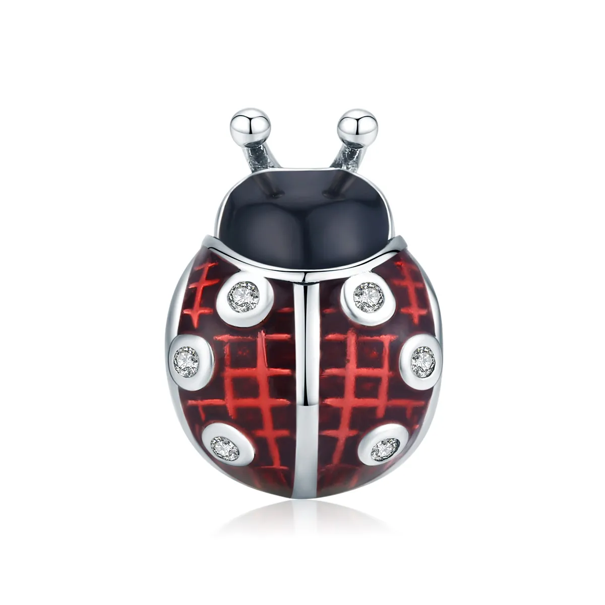 Pandora Style Silver Ladybug Charm - SCC1481