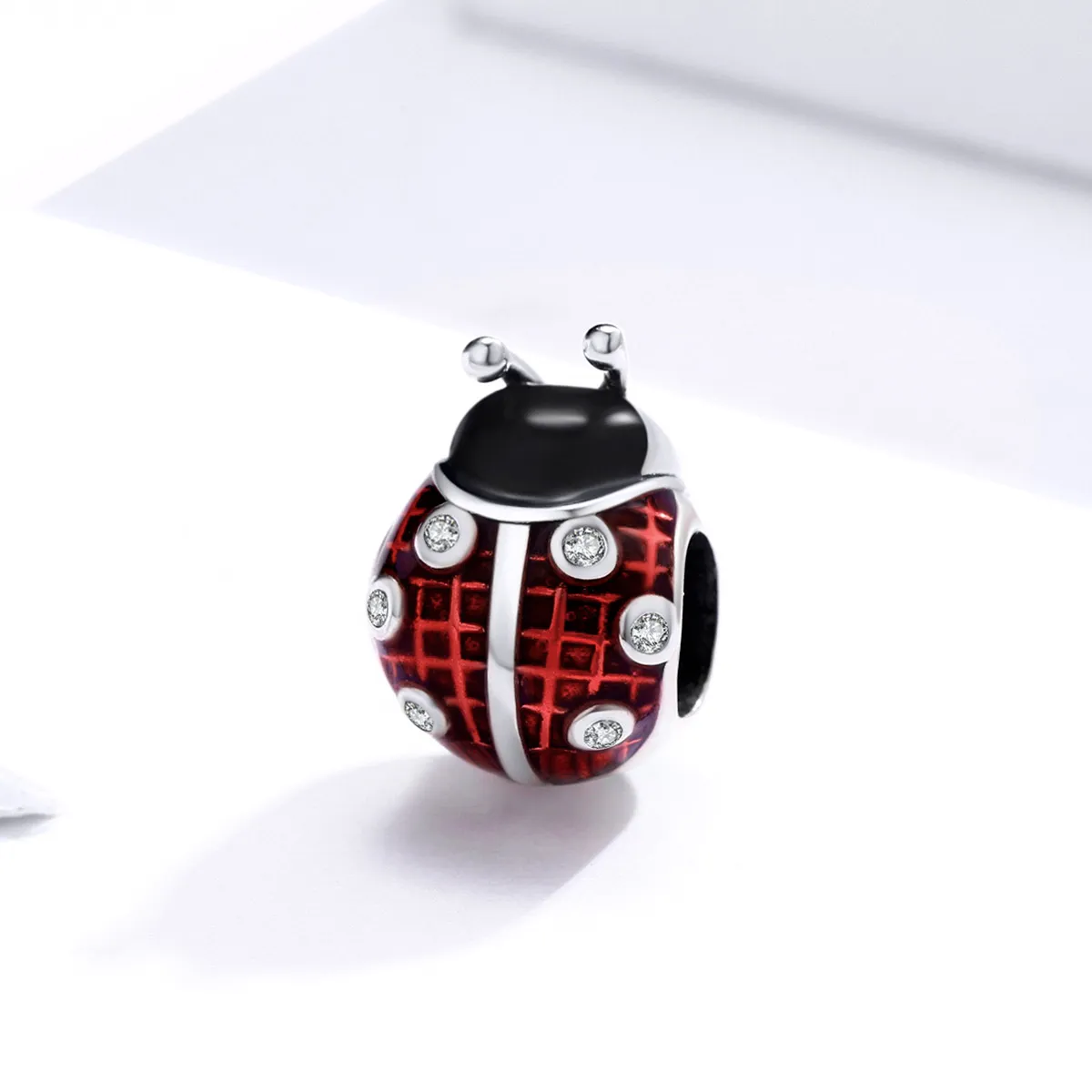 Pandora Style Silver Ladybug Charm - SCC1481