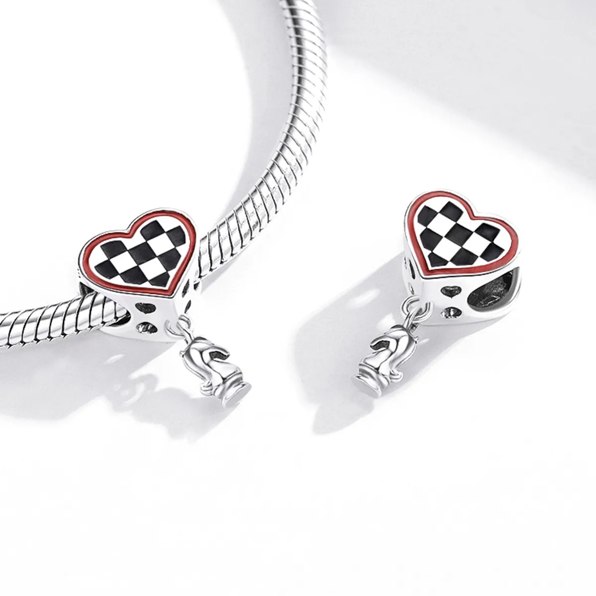 Pandora Style Silver Love Chess Charm - SCC1833