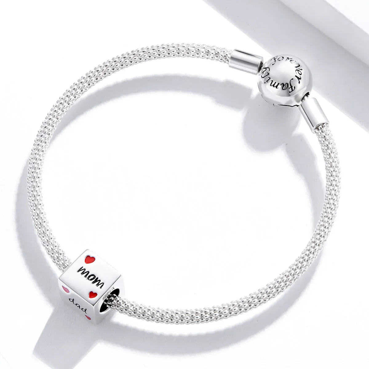 Pandora Style Silver Love Family Dice Charm - SCC1672