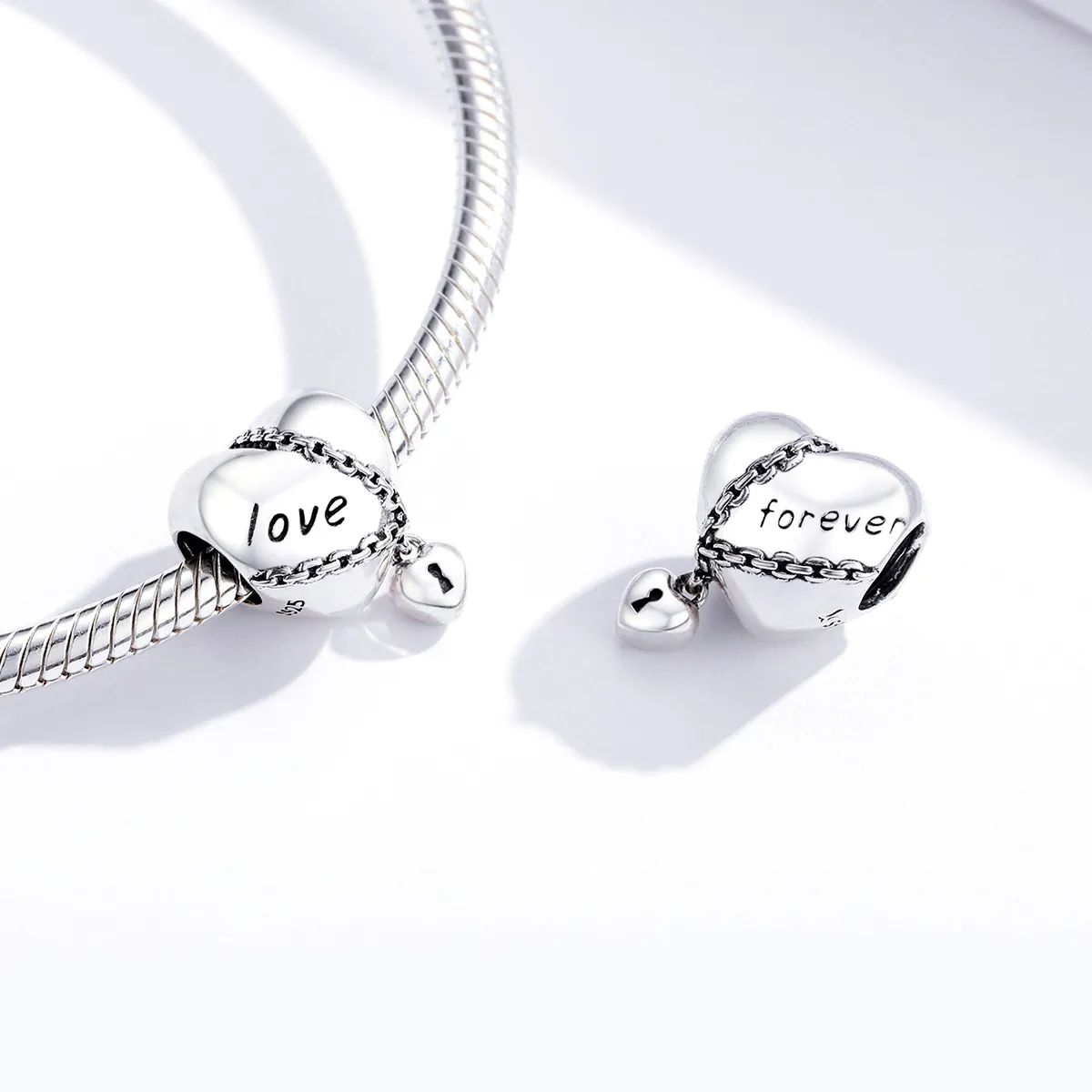 Pandora Style Silver Love Lock Charm - SCC1553