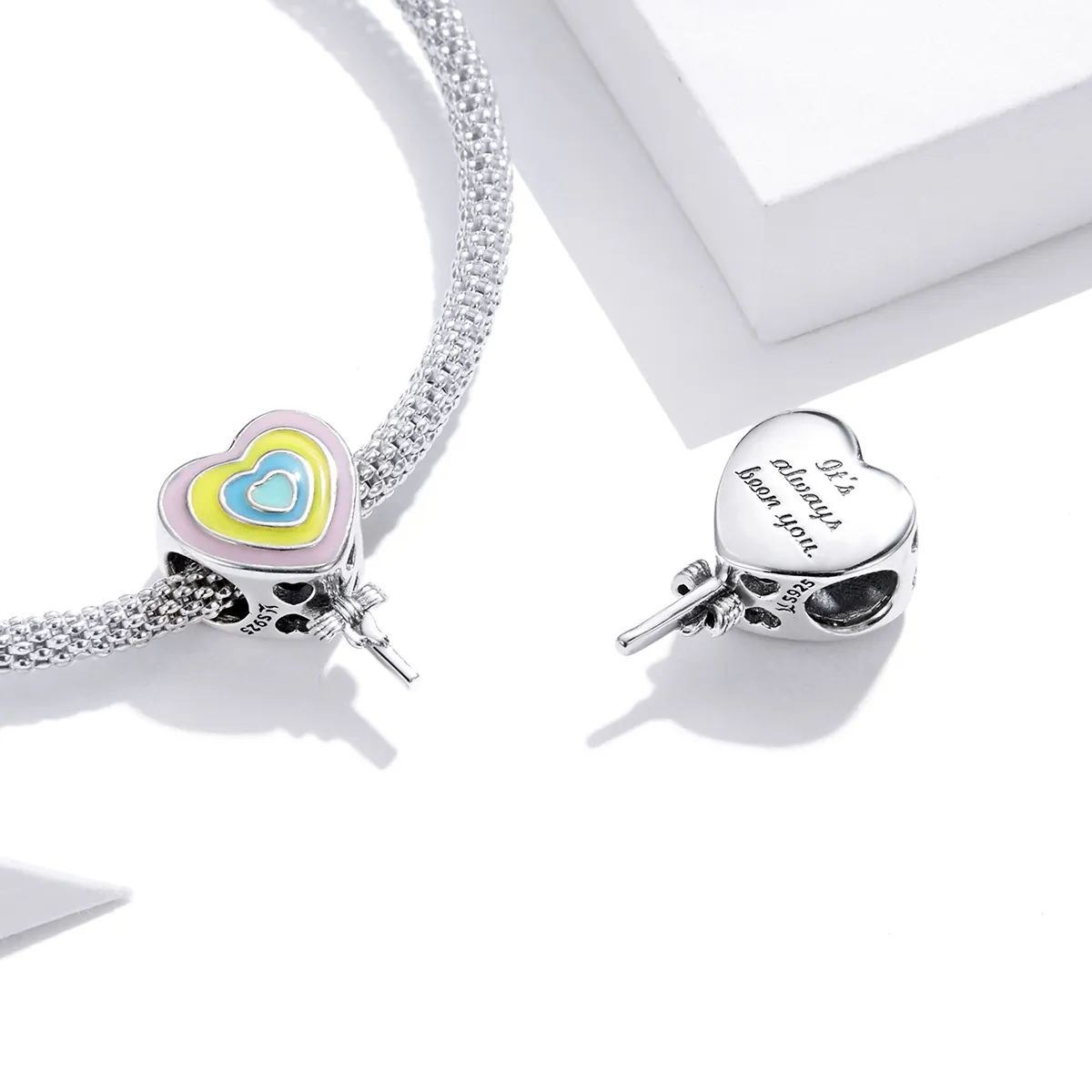 Pandora Style Silver Love Lollipop Charm - SCC1746