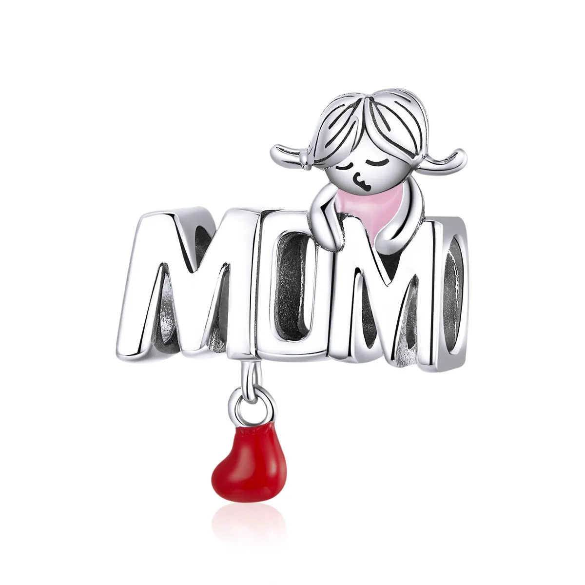 Pandora Style Silver Love Mom Charm - SCC1461