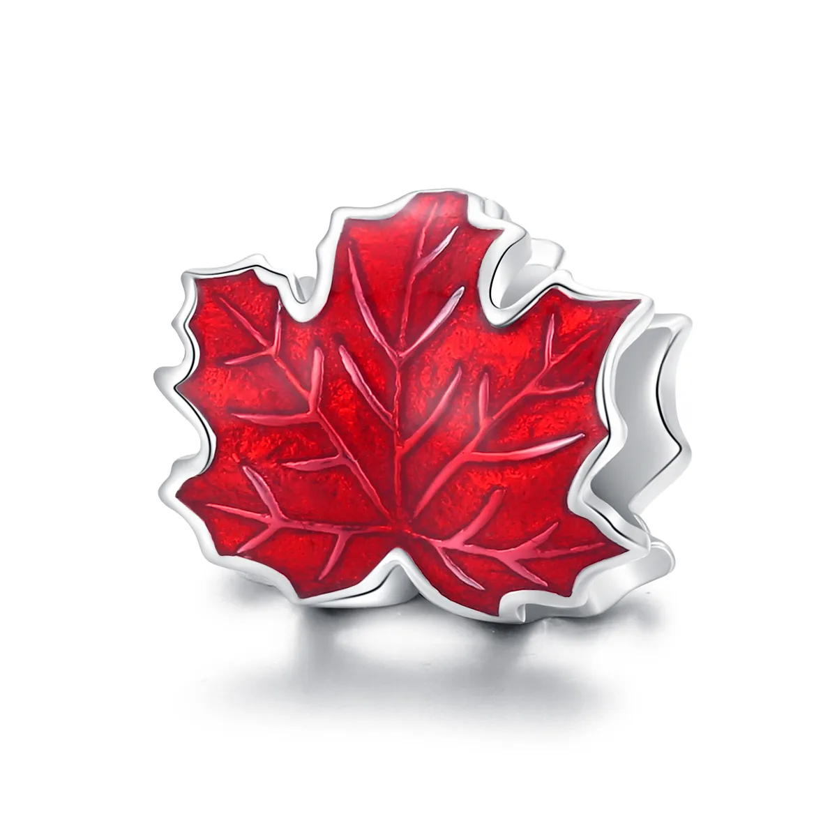 Pandora Style Silver Maple Leaf Charm - BSC335