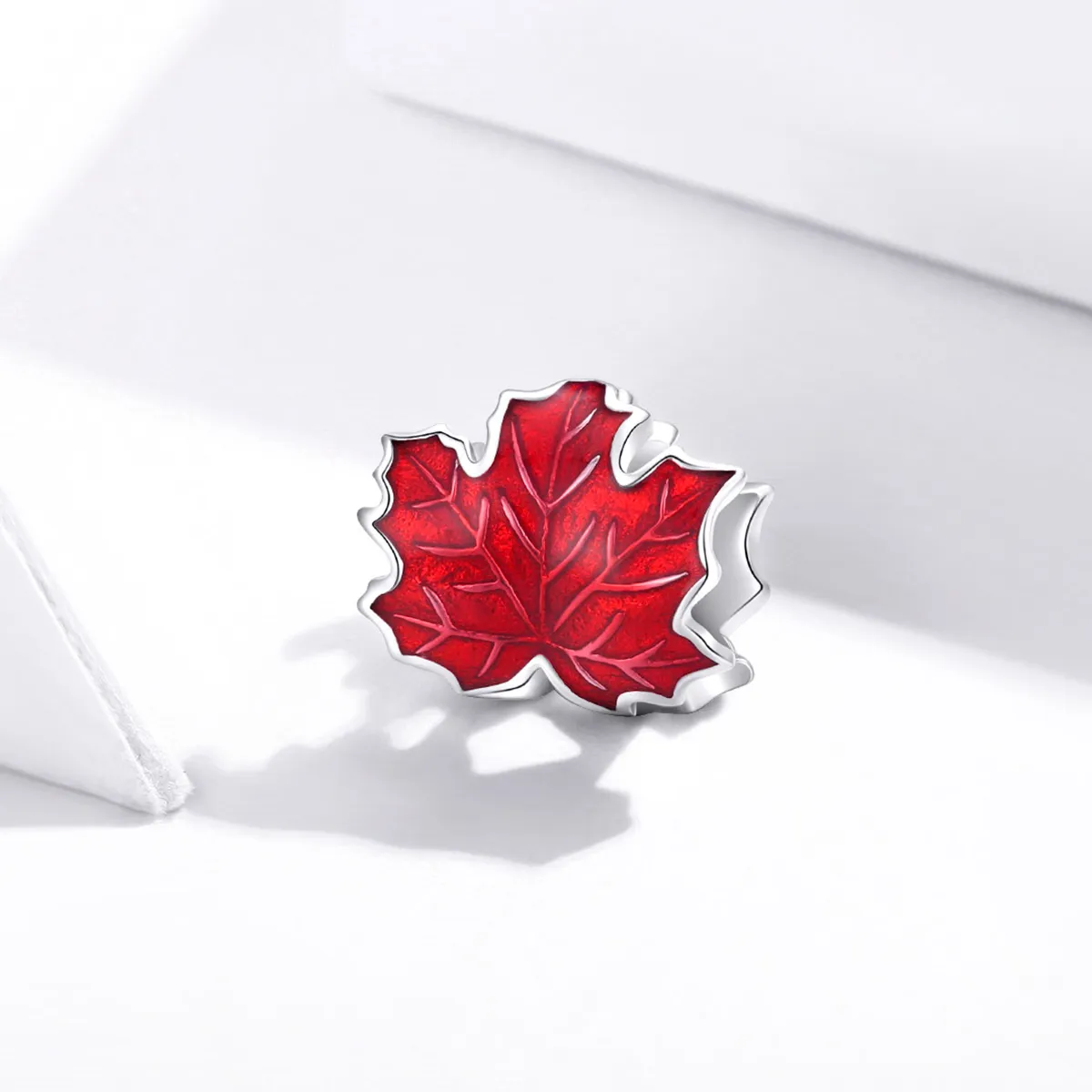 Pandora Style Silver Maple Leaf Charm - BSC335