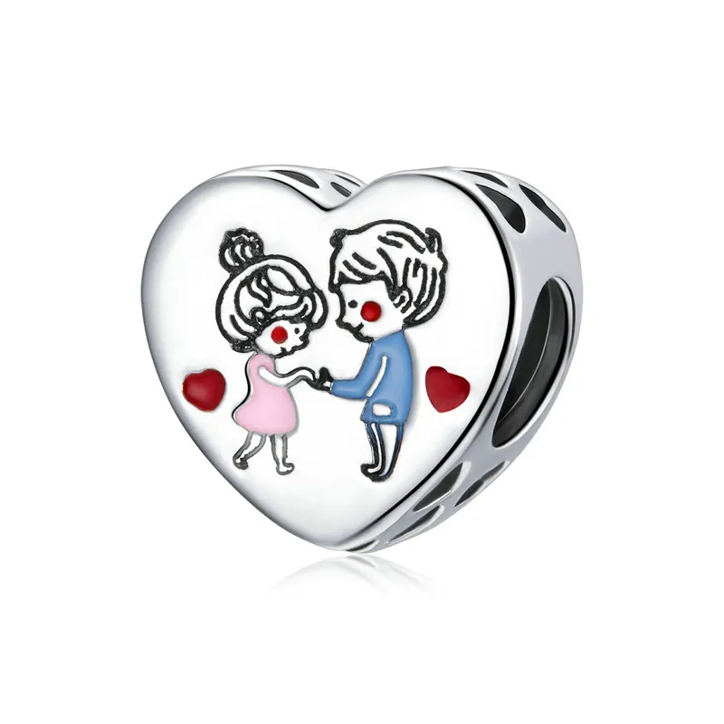 Pandora Style Silver Couple Charm - SCC1744