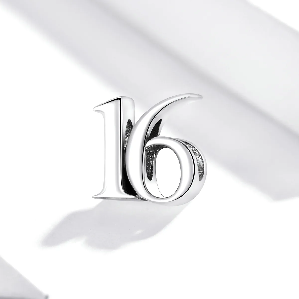 Pandora Style Silver Number 16 Charm - SCC1624