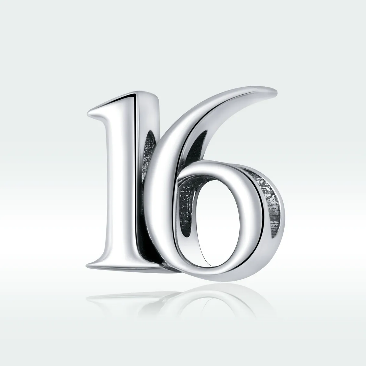Pandora Style Silver Number 16 Charm - SCC1624