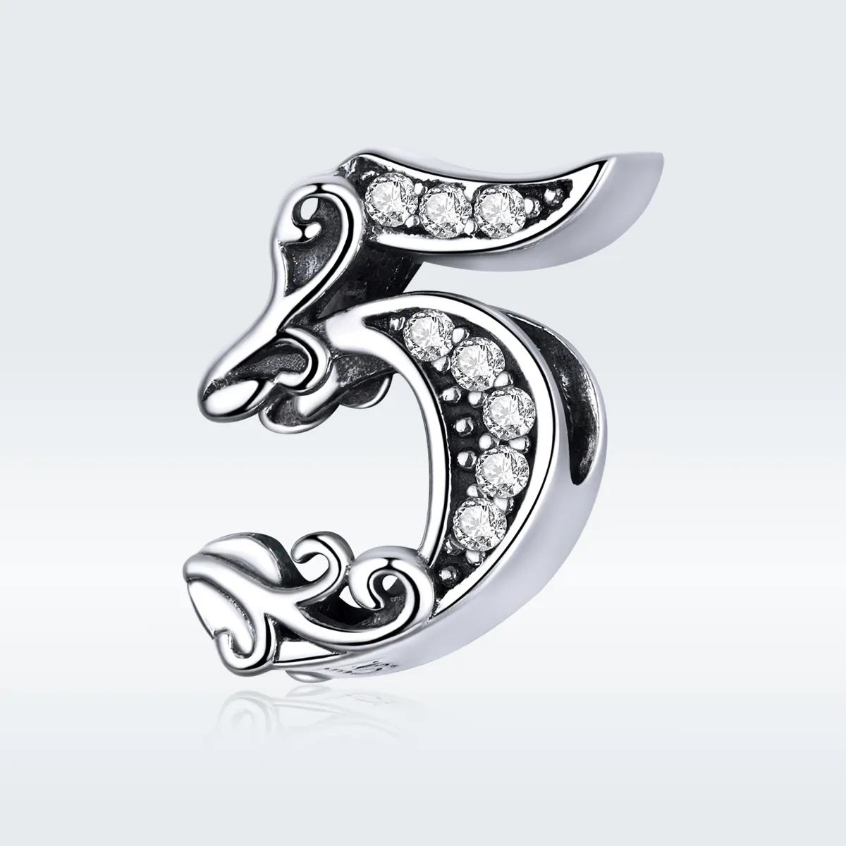 Pandora Style Silver Number 5 Charm - SCC1418-5
