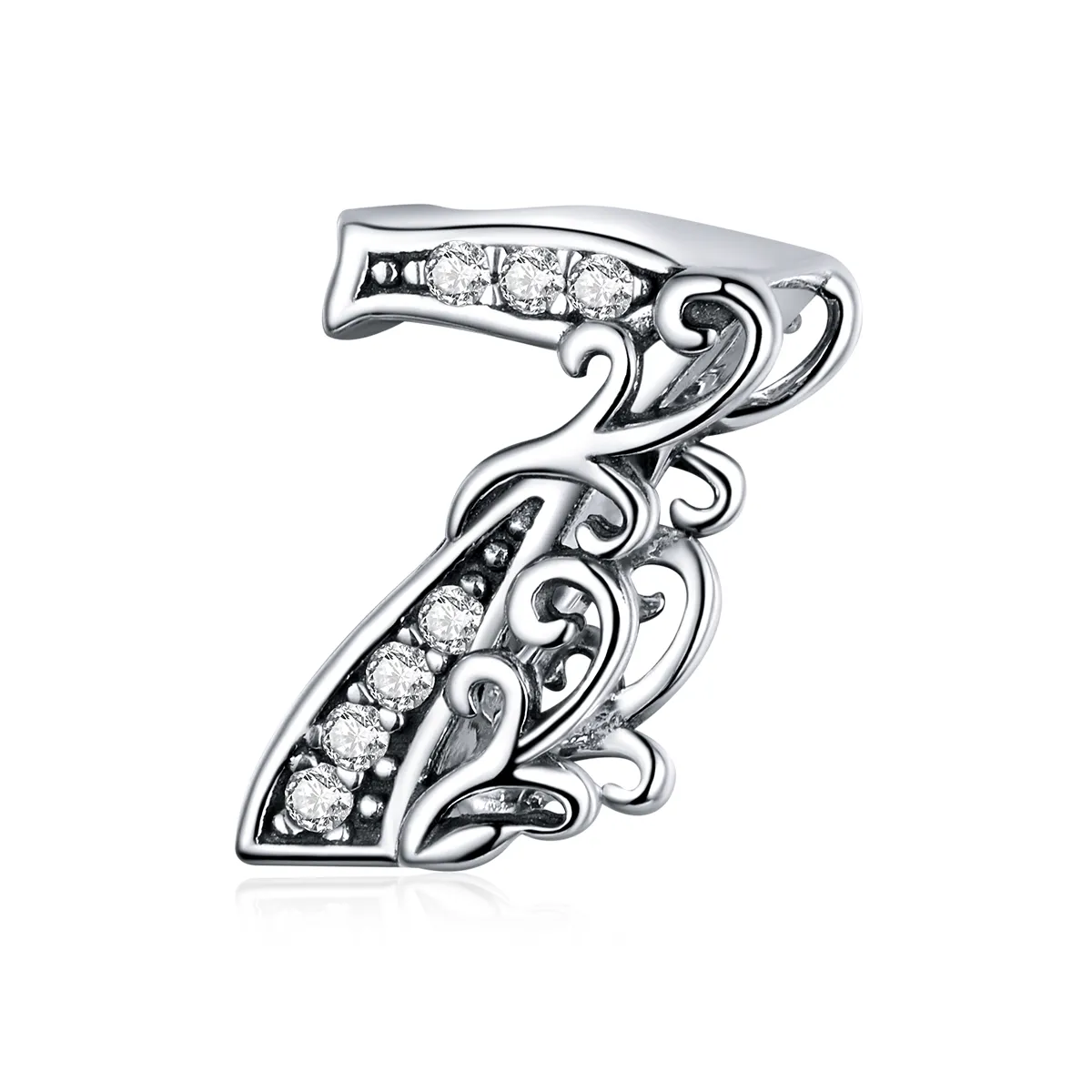 Pandora Style Silver Number 7 Charm - SCC1418-7