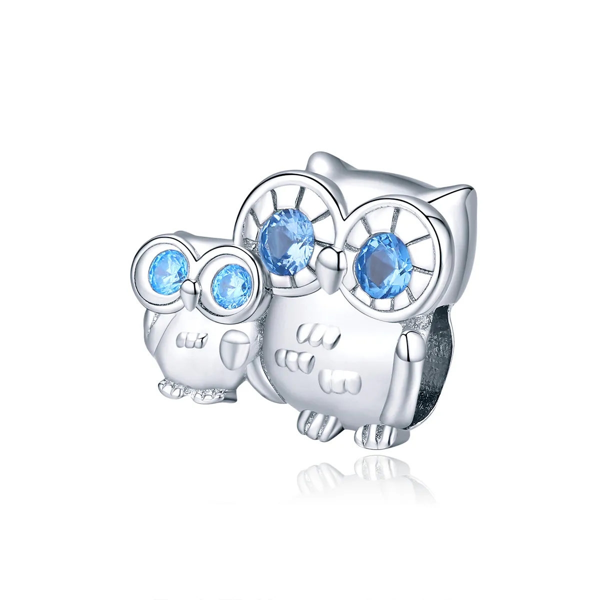 Pandora Style Silver Owl mother and child Charm - BSC238